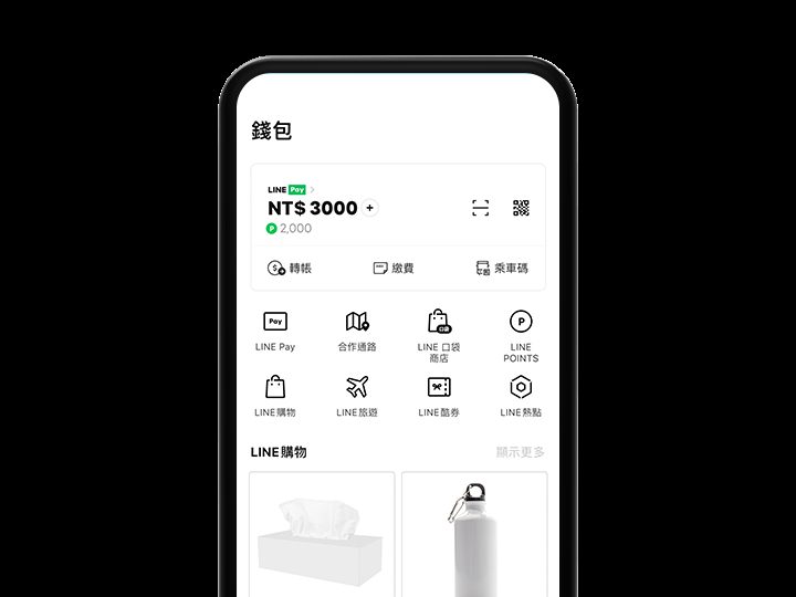 LINE 钱包画面